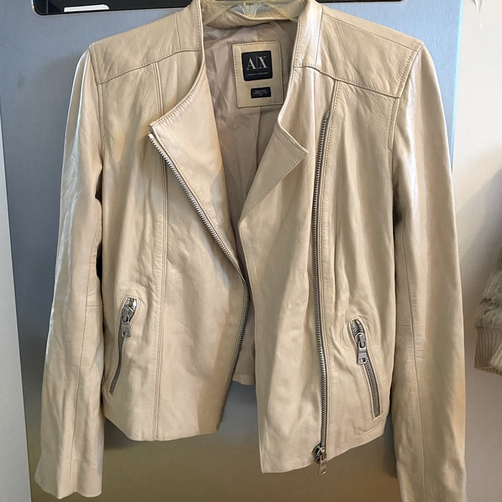 Armani exchange leather jacket